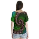 Benthic Saltlife Fractal Tribute for Reef Divers V-Neck Flutter Sleeve Top View2