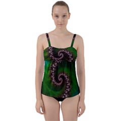 Benthic Saltlife Fractal Tribute For Reef Divers Twist Front Tankini Set by jayaprime