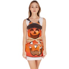 Funny Halloween Pumpkins Bodycon Dress by gothicandhalloweenstore