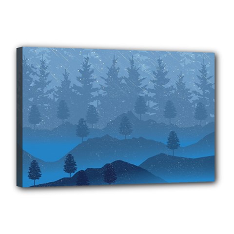 Blue Mountain Canvas 18  X 12  by berwies