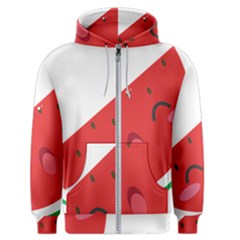 Watermelon Red Network Fruit Juicy Men s Zipper Hoodie by Celenk