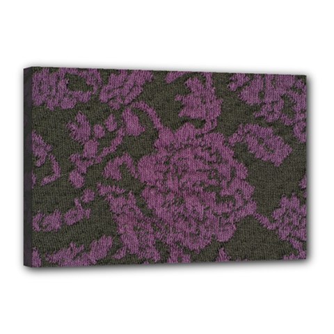 Purple Black Red Fabric Textile Canvas 18  X 12  by Celenk