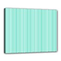 Classy Tiffany Aqua Blue Sailor Stripes Canvas 20  x 16  View1