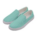 Classy Tiffany Aqua Blue Sailor Stripes Women s Canvas Slip Ons View2