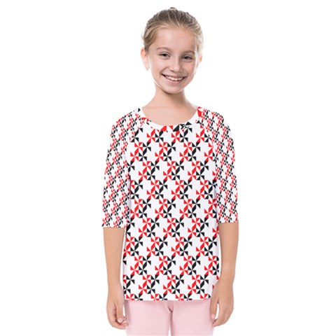 Pattern Kids  Quarter Sleeve Raglan Tee by gasi