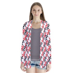 Pattern Drape Collar Cardigan by gasi