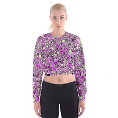 Pattern Cropped Sweatshirt by gasi