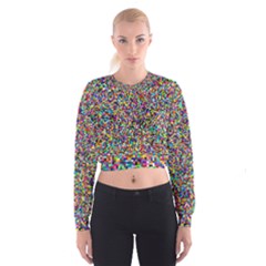 Pattern Cropped Sweatshirt by gasi