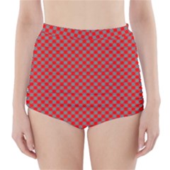 Pattern High-waisted Bikini Bottoms by gasi