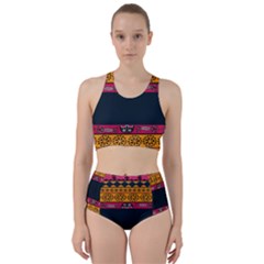 Pattern Ornaments Africa Safari Racer Back Bikini Set by Celenk