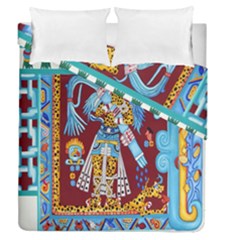 Mexico Puebla Mural Ethnic Aztec Duvet Cover Double Side (queen Size) by Celenk