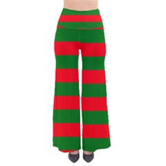 Red And Green Christmas Cabana Stripes Pants by PodArtist