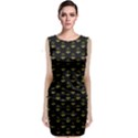 Gold Scales Of Justice on Black Repeat Pattern All Over Print  Classic Sleeveless Midi Dress View1