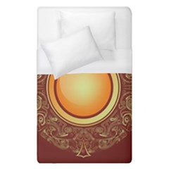 Badge Gilding Sun Red Oriental Duvet Cover (single Size) by Celenk