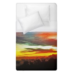 Sunset Mountain Indonesia Adventure Duvet Cover (single Size) by Celenk