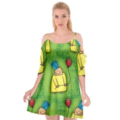 Seamless Repeating Tiling Tileable Cutout Spaghetti Strap Chiffon Dress by Celenk