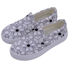 Pattern Zentangle Handdrawn Design Kids  Canvas Slip Ons by Celenk