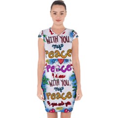 Christian Christianity Religion Capsleeve Drawstring Dress  by Celenk