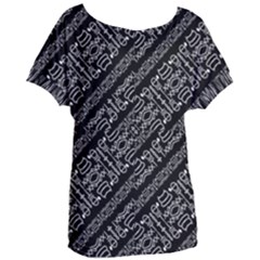 Tribal Stripes Pattern Women s Oversized Tee by dflcprints