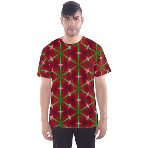 Textured Background Christmas Pattern Men s Sports Mesh Tee by Celenk