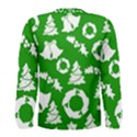 Green White Backdrop Background Card Christmas Men s Long Sleeve Tee View2