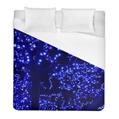 Lights Blue Tree Night Glow Duvet Cover (full/ Double Size) by Celenk