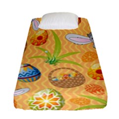 Easter Bunny And Egg Basket Fitted Sheet (single Size) by allthingseveryone