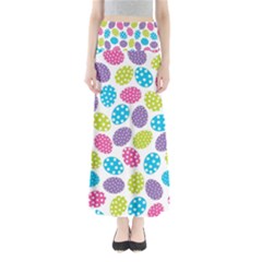 Polka Dot Easter Eggs Full Length Maxi Skirt by allthingseveryone