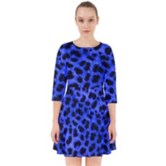 Blue Cheetah Print  Smock Dress by allthingseveryone