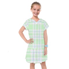 Green Pastel Plaid Kids  Drop Waist Dress by allthingseveryone