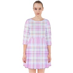 Pink Pastel Plaid Smock Dress by allthingseveryone