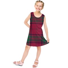 Red And Green Tartan Plaid Kids  Tunic Dress by allthingseveryone