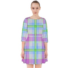 Pink And Blue Plaid Smock Dress by allthingseveryone