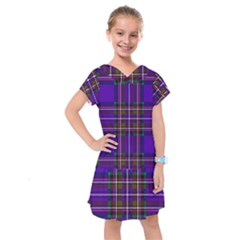 Purple Tartan Plaid Kids  Drop Waist Dress by allthingseveryone