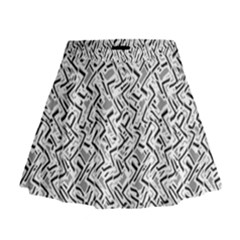 Wavy Intricate Seamless Pattern Design Mini Flare Skirt by dflcprints