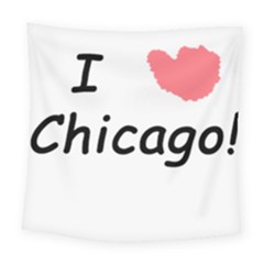 I Heart Chicago  Square Tapestry (large) by SeeChicago