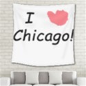 I Heart Chicago  Square Tapestry (Large) View2