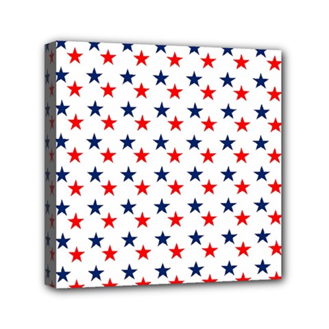 Patriotic Red White Blue Stars Usa Mini Canvas 6  X 6  by Celenk