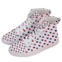 Patriotic Red White Blue Stars Usa Women s Hi-Top Skate Sneakers View2