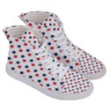 Patriotic Red White Blue Stars Usa Women s Hi-Top Skate Sneakers View3