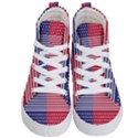 American Flag Patriot Red White Kid s Hi-Top Skate Sneakers View1