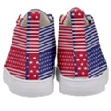 American Flag Patriot Red White Kid s Mid-Top Canvas Sneakers View4