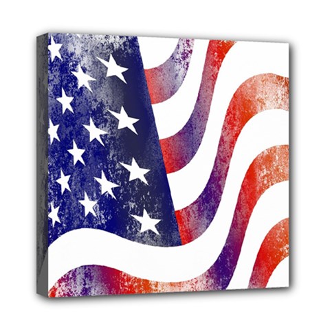 Usa Flag America American Mini Canvas 8  X 8  by Celenk