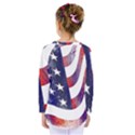 Usa Flag America American Kids  Long Sleeve Tee View2