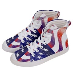 Usa Flag America American Men s Hi-top Skate Sneakers by Celenk