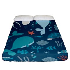 Cool Sea Life Pattern Fitted Sheet (king Size) by Bigfootshirtshop