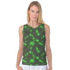 Neon Green Bubble Hearts Women s Basketball Tank Top by PodArtist