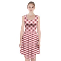 Sexy Red And White Polka Dot Racerback Midi Dress by PodArtist