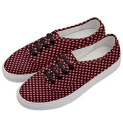 Sexy Red And Black Polka Dot Women s Classic Low Top Sneakers by PodArtist