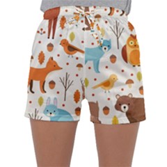 Woodland Friends Pattern Sleepwear Shorts by Bigfootshirtshop